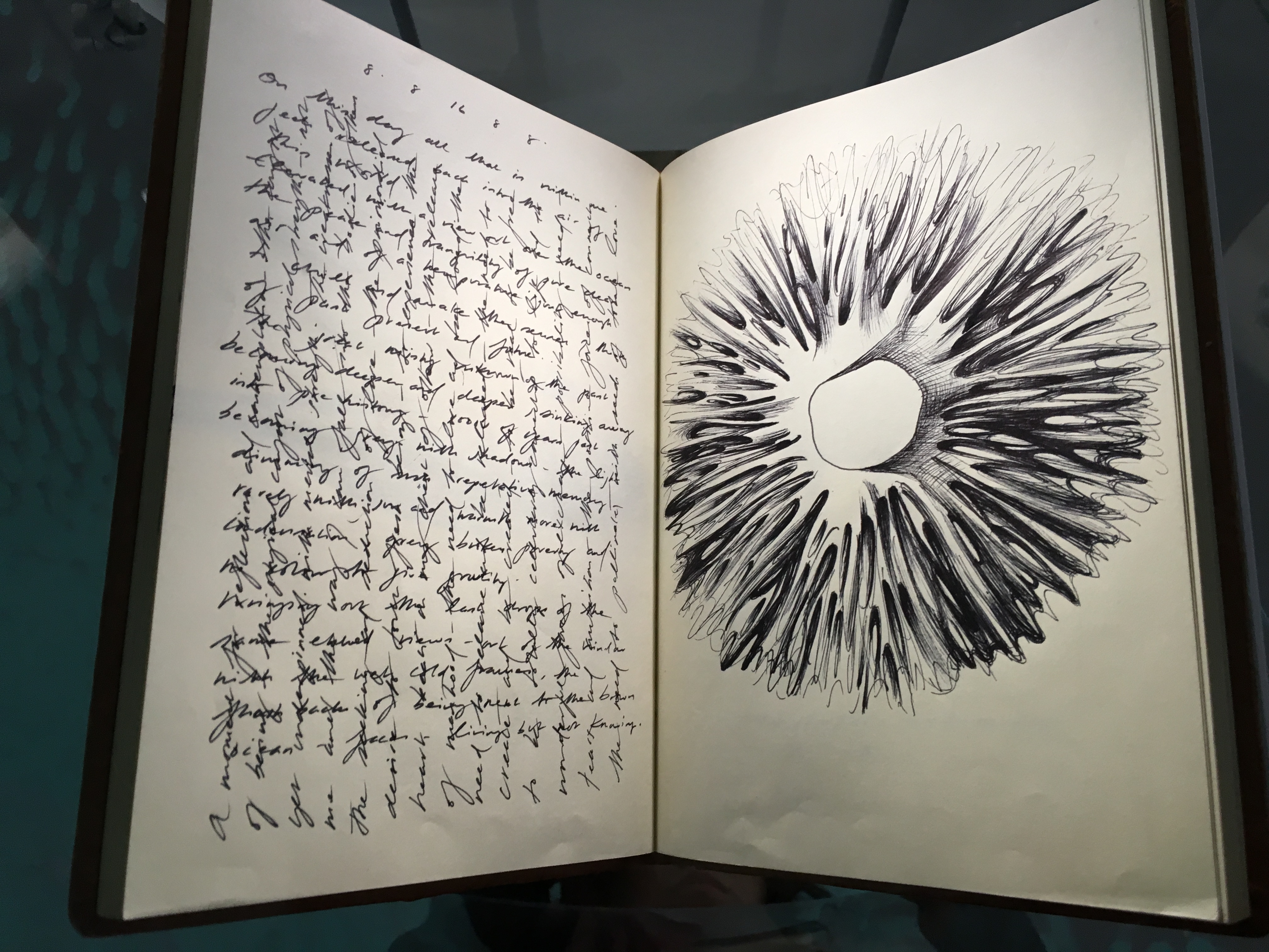Horizontal and vertical writing in Ross Lovegrove's sketchbook